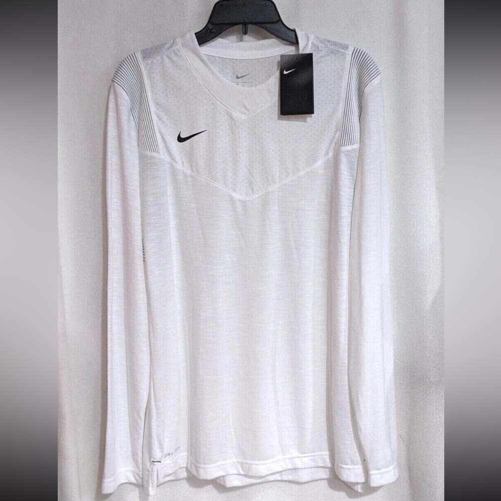 Nike Mens Dri-FIT Team Player L/S UV Shirt White CW3539-100 Size XXL NWOT
